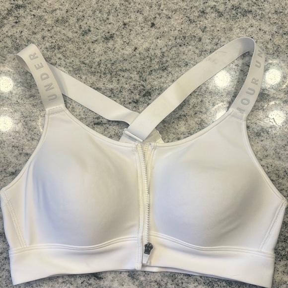 White Under Armour Sports Bra - Picture 1 of 6